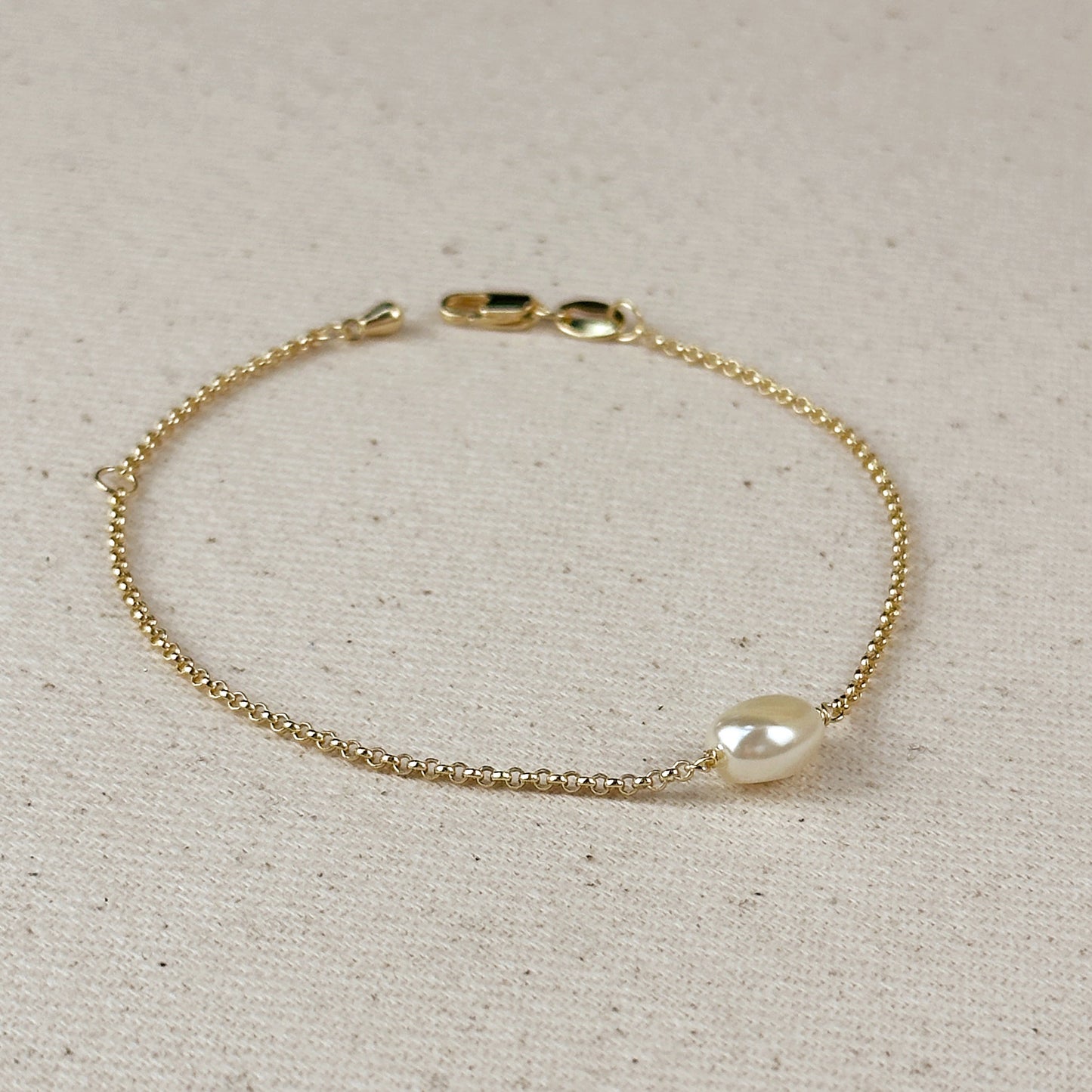 Baroque Pearl Bracelet - Elegant Solitaire Pearl Jewelry for Women