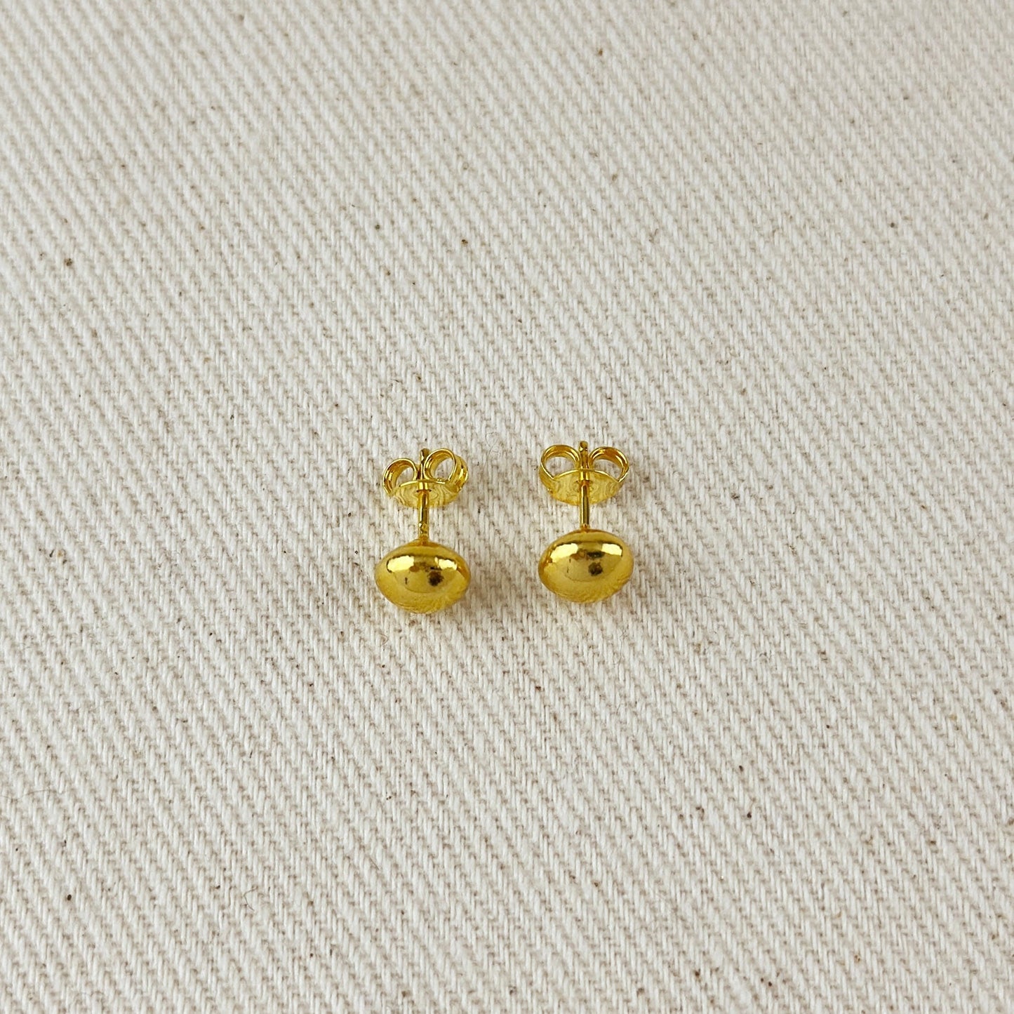 6.5mm Disc Ball Stud Earrings