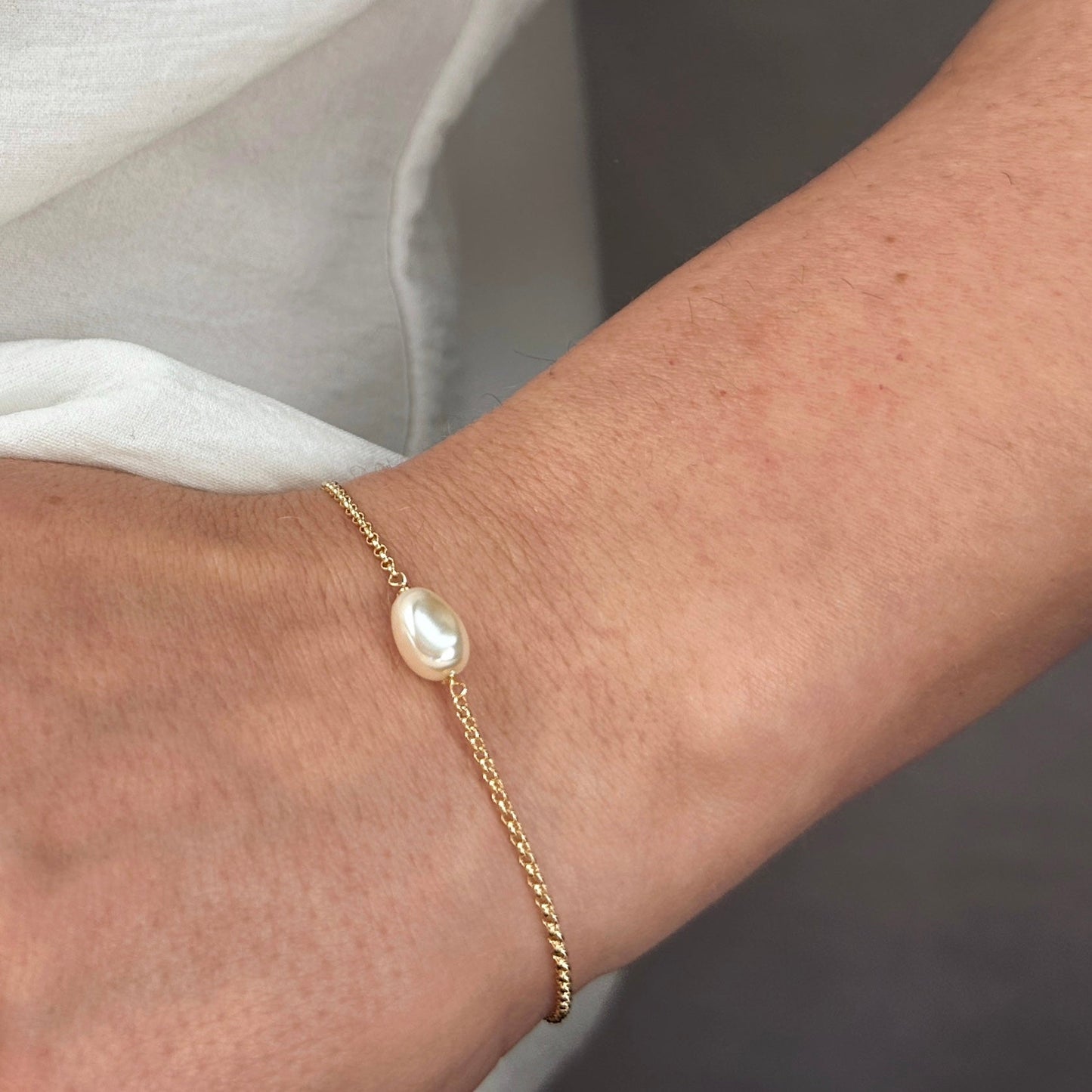 Baroque Pearl Bracelet - Elegant Solitaire Pearl Jewelry for Women