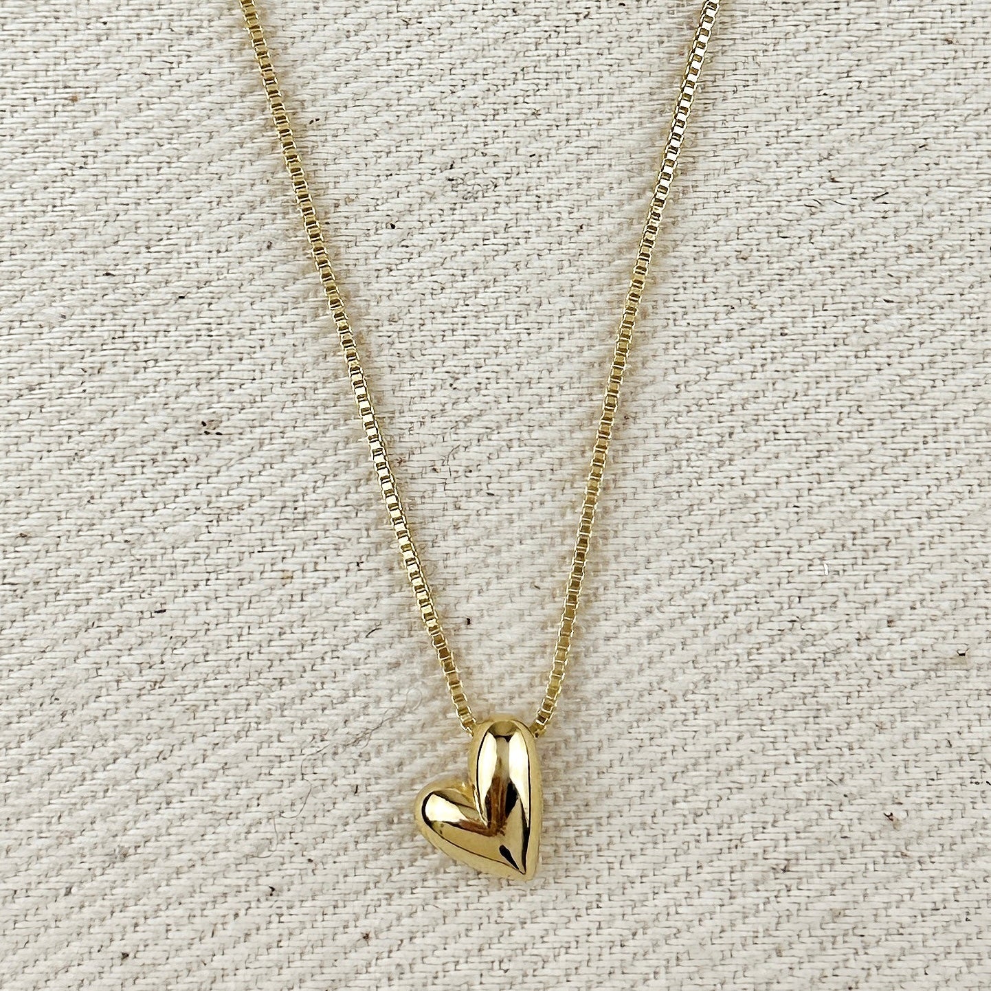 18k Gold Filled Uneven Heart Necklace