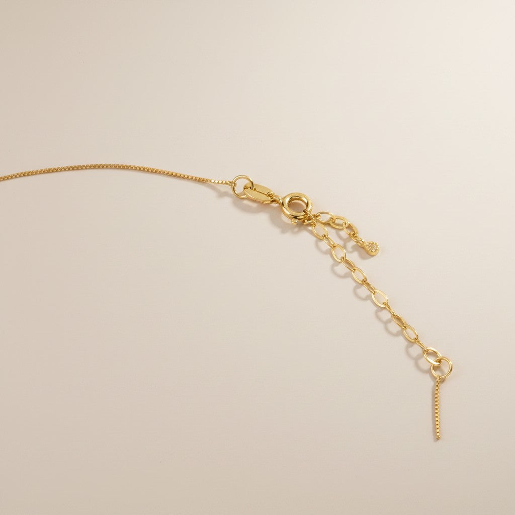 ✨ 18k Gold Filled CZ Solitaire Necklace — One Stone. All the Sparkle You Need.