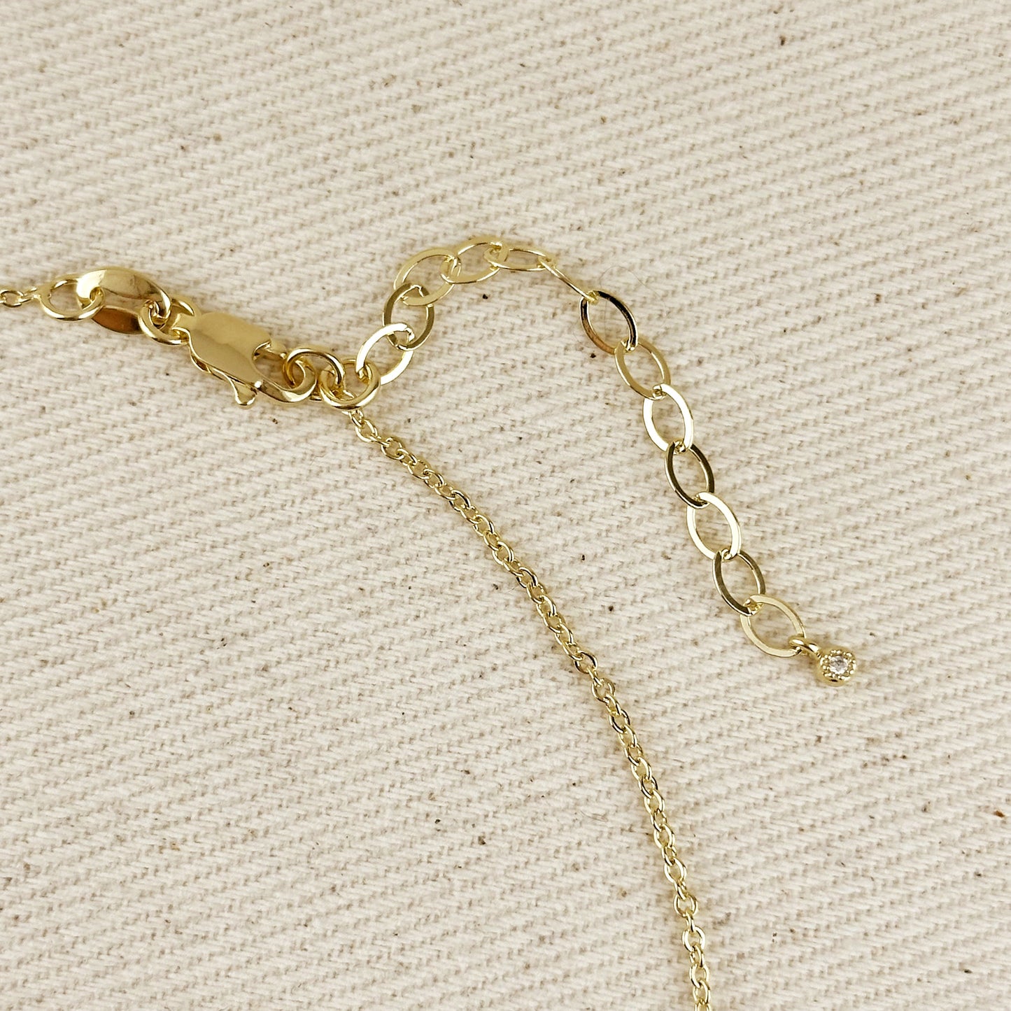 18k Gold Filled CZ Hamsa Hand Necklace