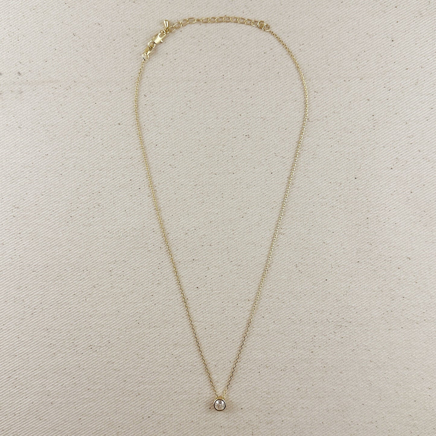 Solitaire CZ Necklace - Classic Diamond Alternative Pendant for Women