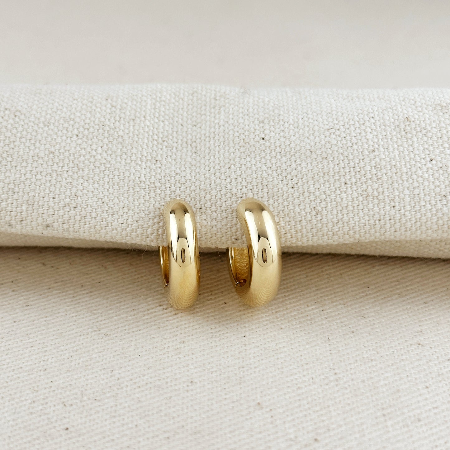 18k Gold Filled 18mm Polished Chunky Clicker Hoop Earrings