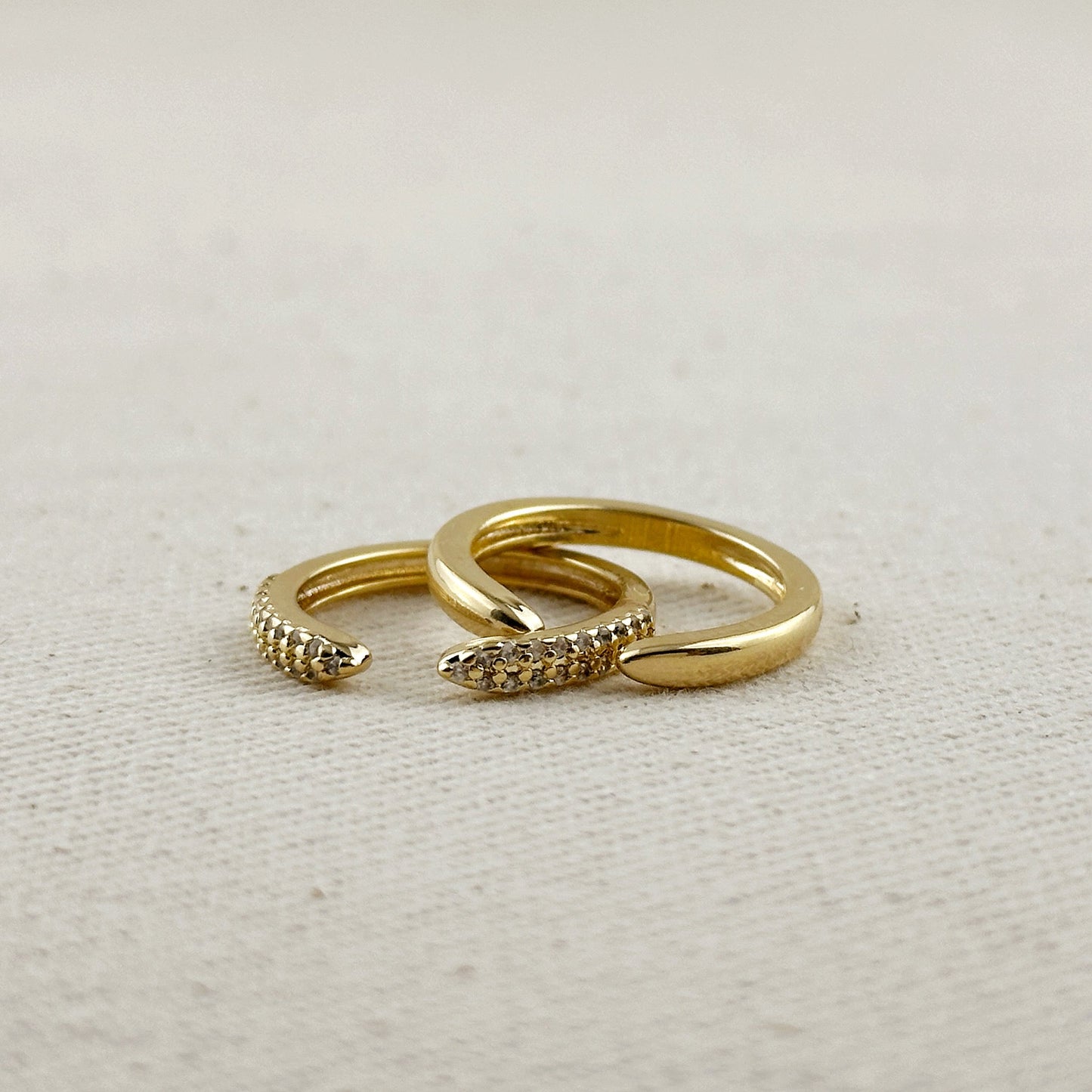 18k Gold Filled Open Top Stackable Ring