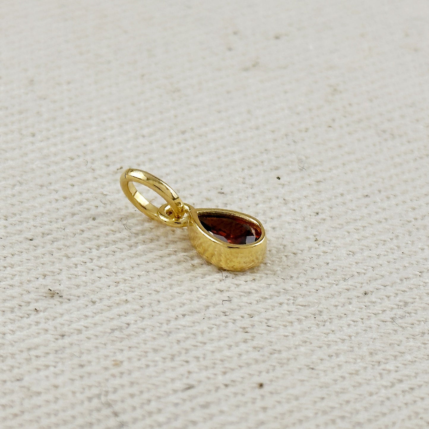 18k Gold Filled Colored CZ Drop Charm