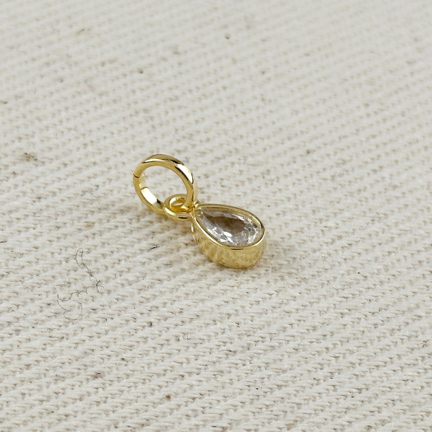 18k Gold Filled Colored CZ Drop Charm