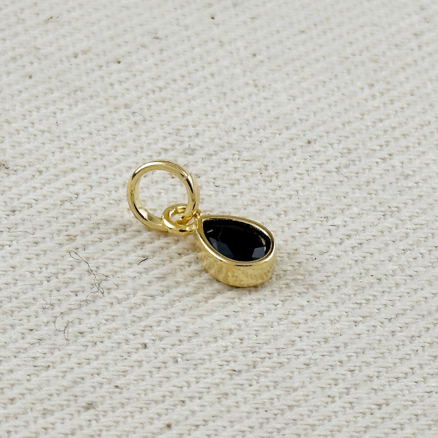 18k Gold Filled Colored CZ Drop Charm