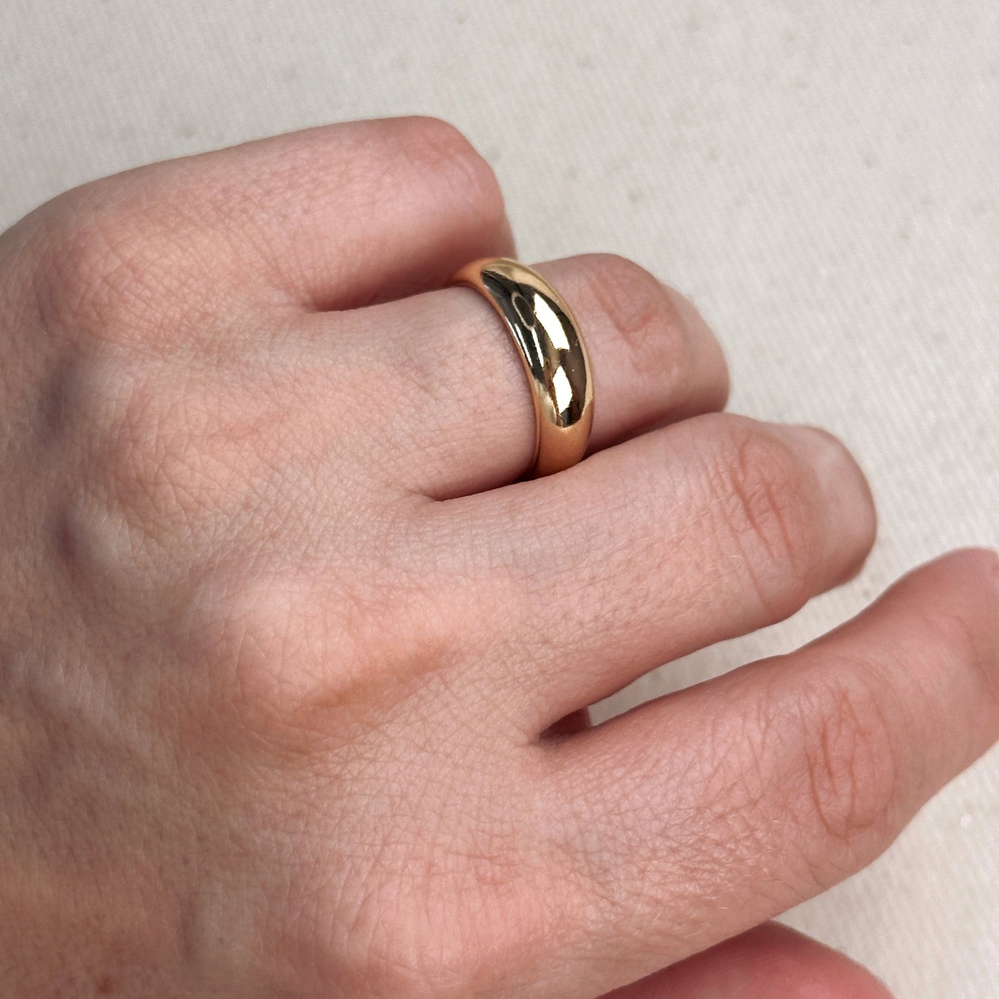 Mini Dome Ring - Minimalist Gold Ring for Women