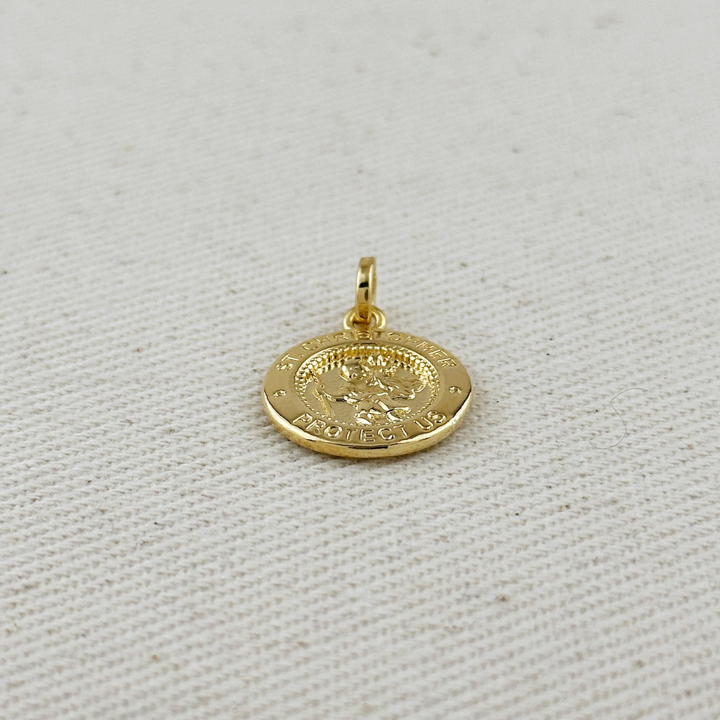 18k Gold Filled Saint Christopher Medal Pendant