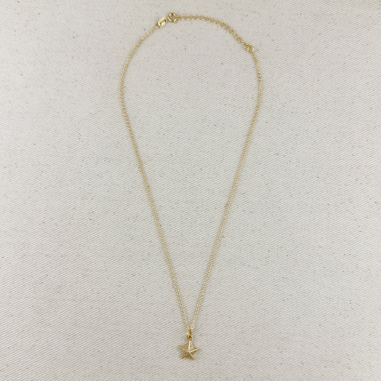 18k Gold Filled Stella a Mulinello CZ Necklace