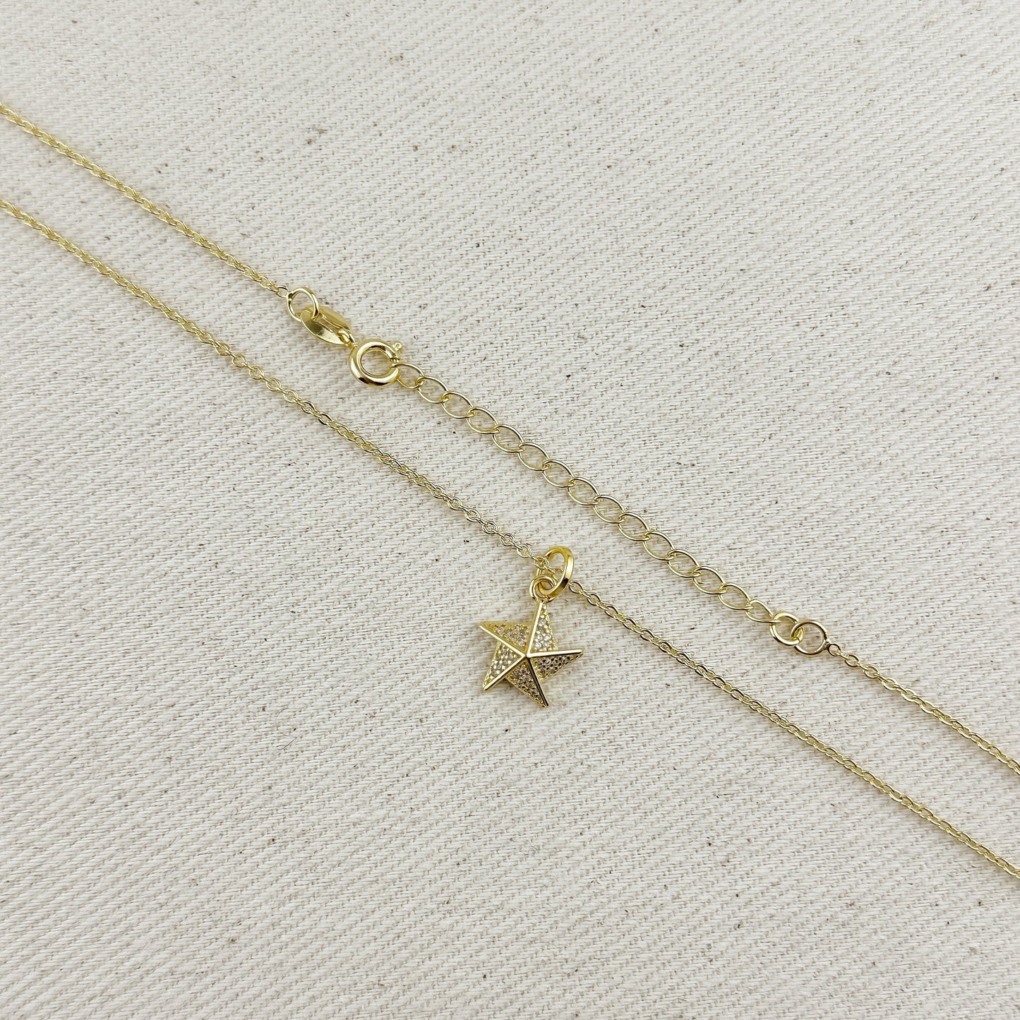 18k Gold Filled Stella a Mulinello CZ Necklace