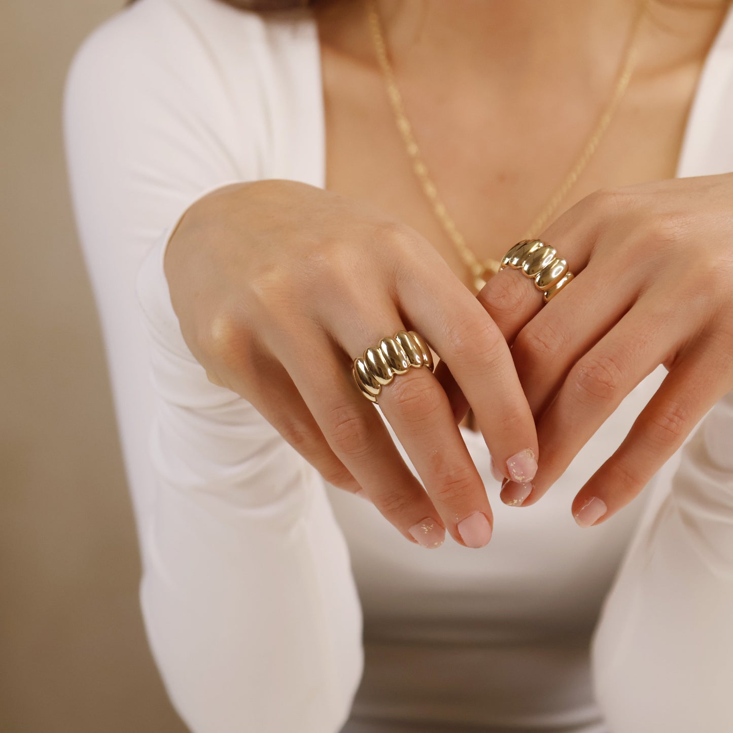 Oversized Scalloped Ring for Women | Statement Ring | Vintage Art Deco Style Ring
