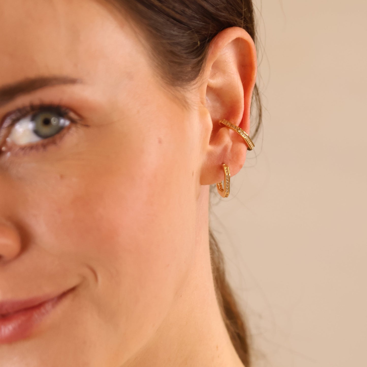 18k Gold Filled Quadratini Ear Cuff