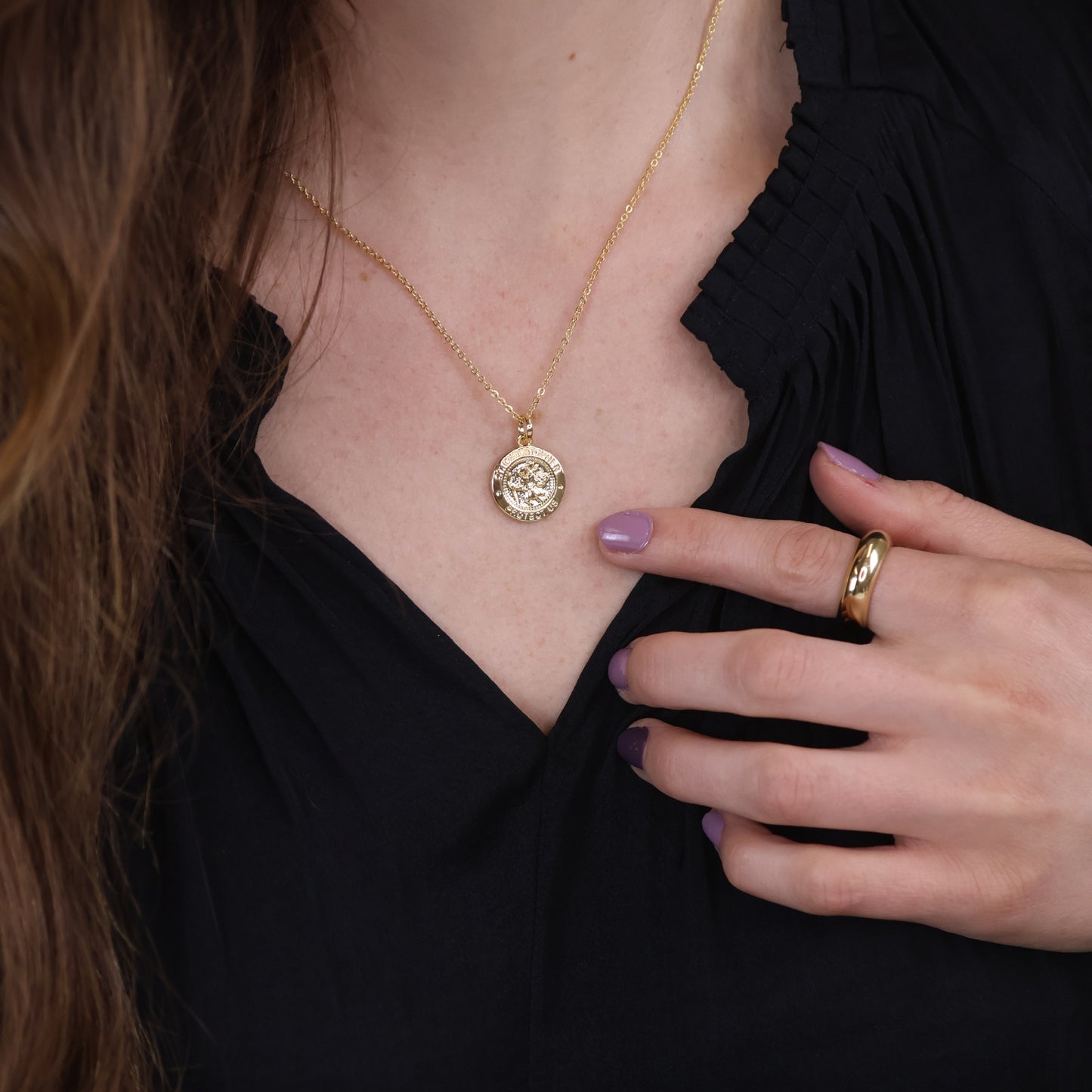 18k Gold Filled Saint Christopher Medal Pendant