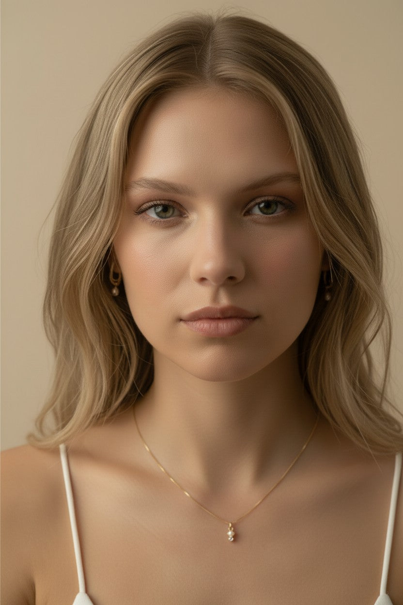 ✨ 18k Gold Filled Pearl & Crystal Pendant Necklace — Timeless Softness. Modern Sparkle. Perfect Together.