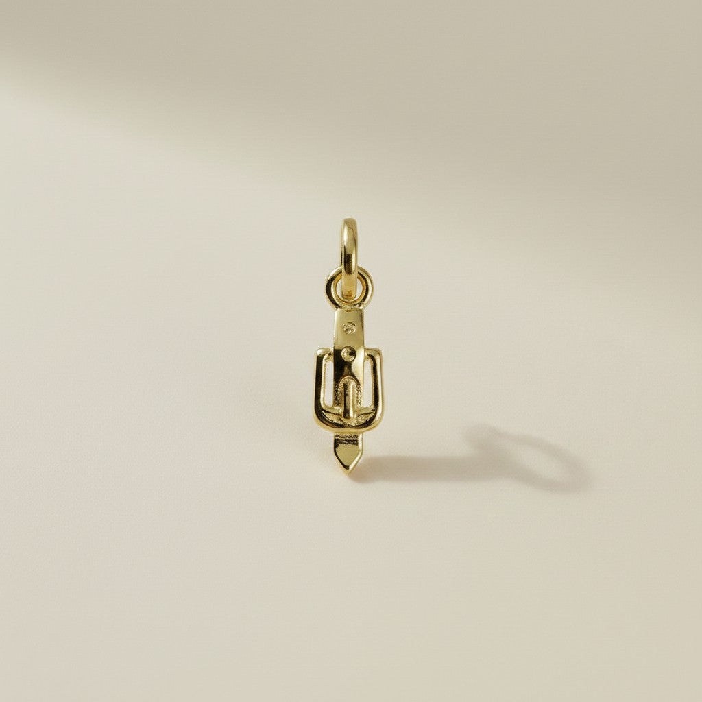 🤠 18k Gold Filled Belt Buckle Charm — Rodeo Ready, Gold Finished, Entirely Yours