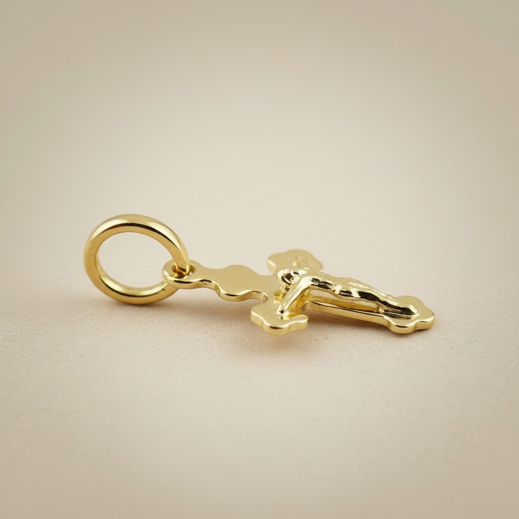 Mini Gold Crucifix Pendant for Women - Cross Necklace | Religious Jewelry