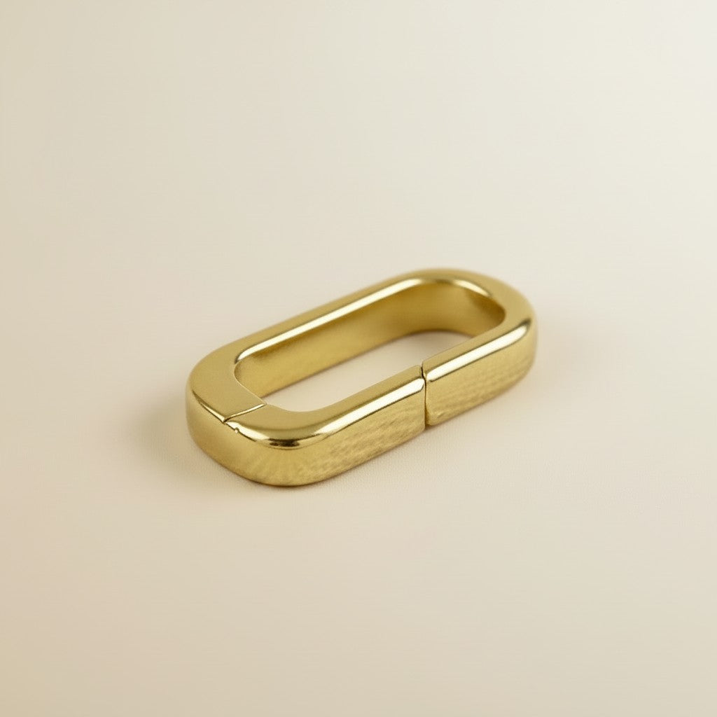 18k Gold Filled Oblong Carabiner Clasp — The Finishing Touch Your Handmade Jewelry Deserves