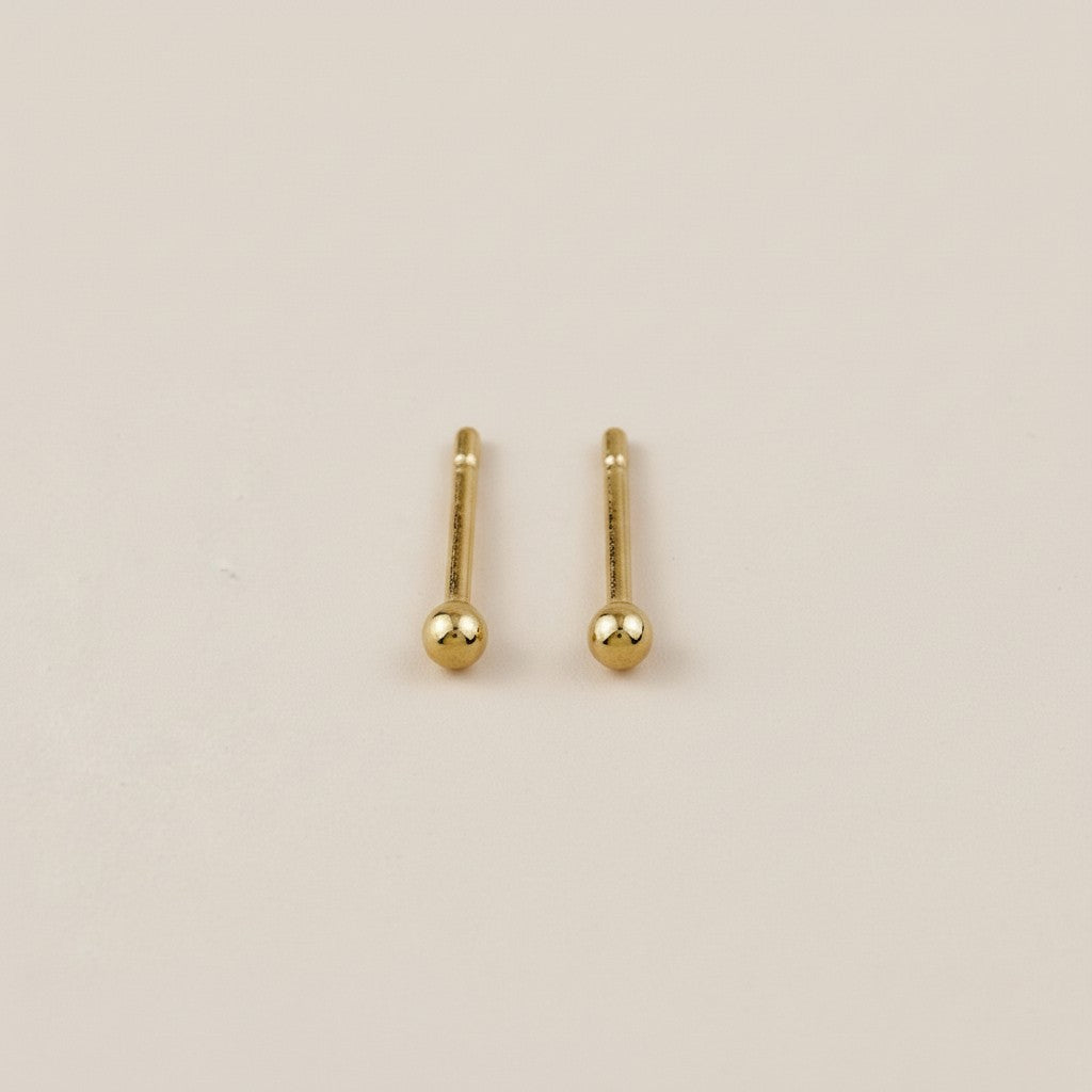 Ball Stud Earrings - Classic Round Studs for Women