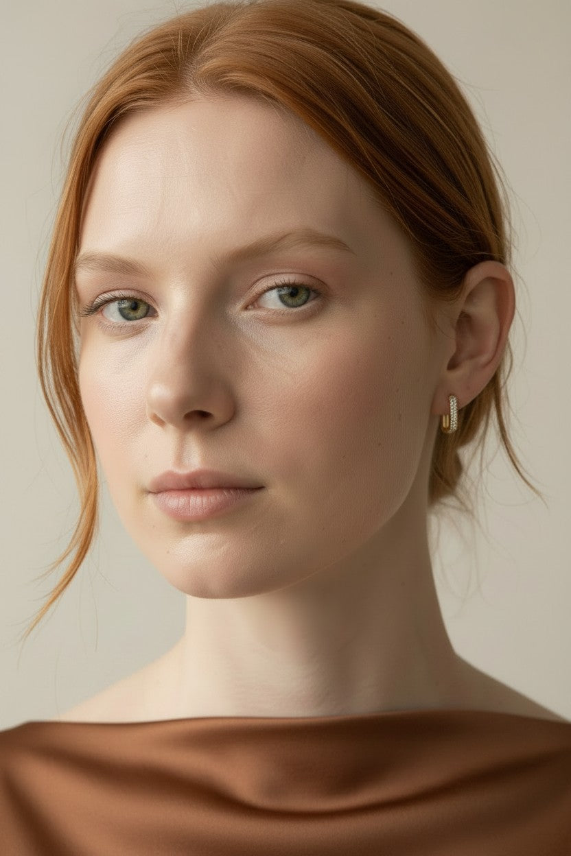 ✨ 18k Gold Filled Pavé CZ Rectangular Clicker Hoop Earrings — Every Surface. Fully Sparkling.