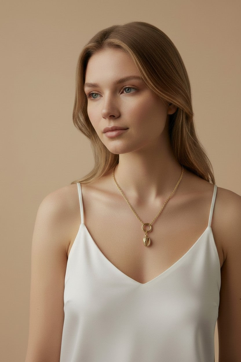 18k Gold Filled Conch Shell Charm