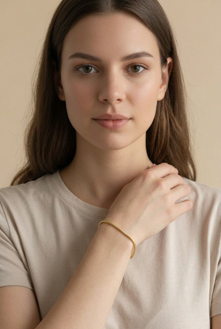 18k Gold Filled Square Rope Bracelet — Limited Production. Irreplaceable Once It's Gone.