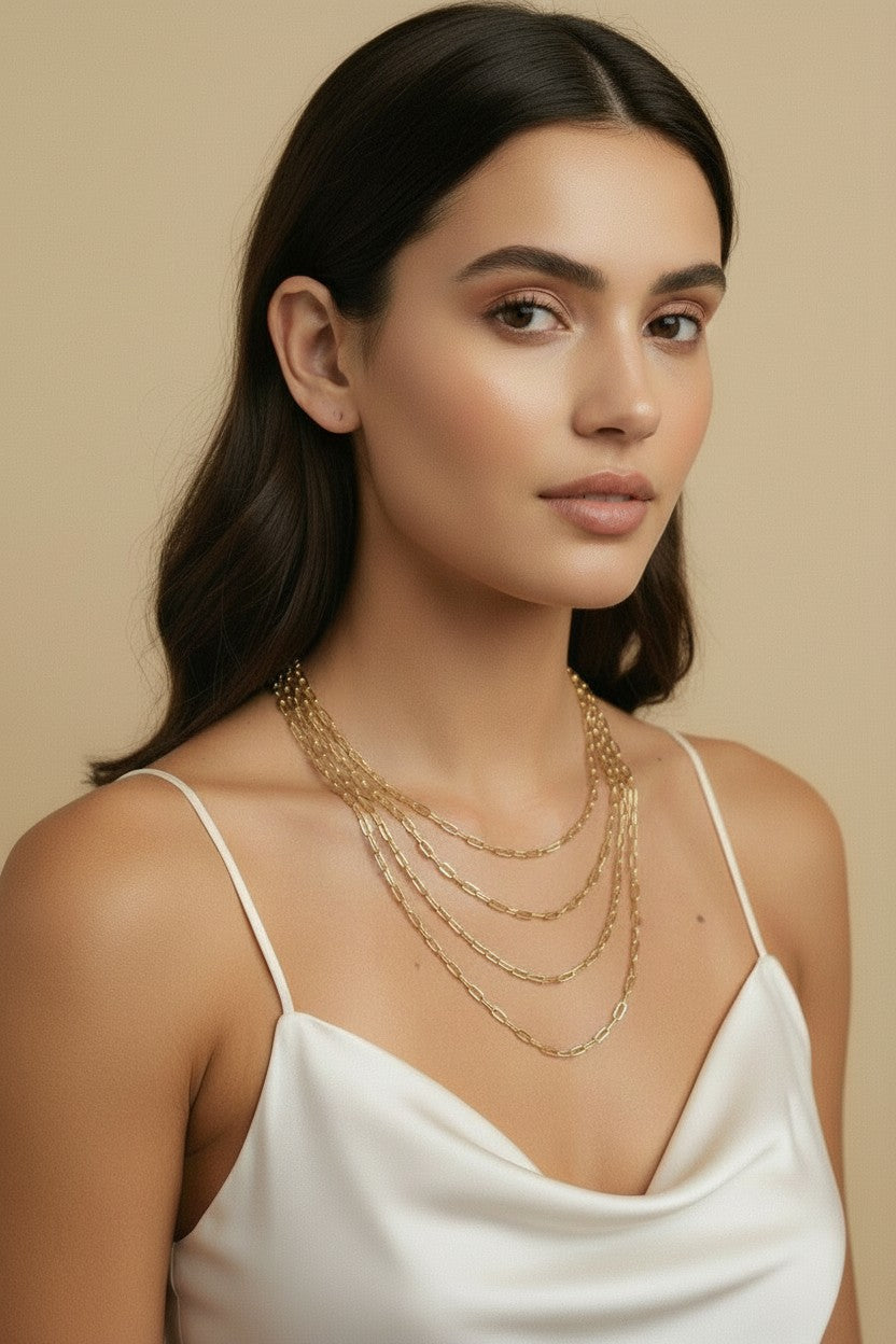 Paperclip Chain Necklace | Short Link Chain | Layering Necklace