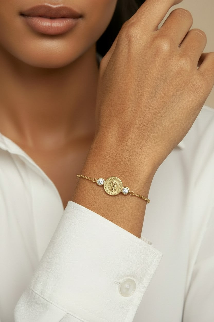 π 18k Gold Filled Saint Benedict Medal Bracelet β Protection at the Wrist. Faith That Sparkles.