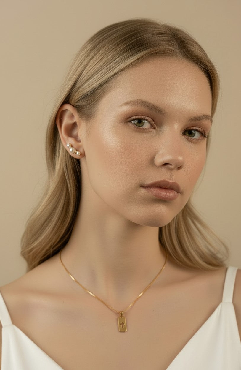 18k Gold Filled Cut Out Cross Charm