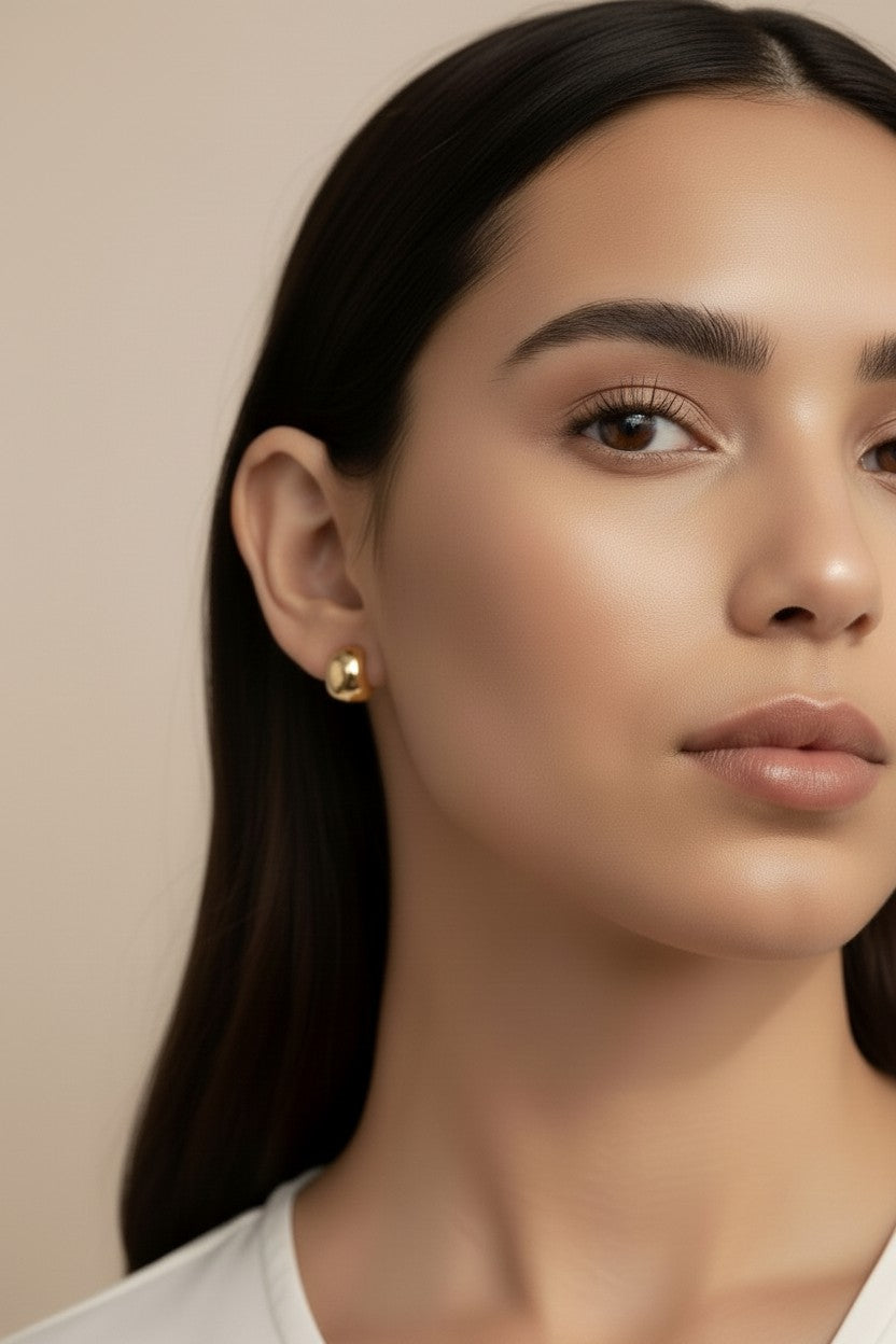 Semi-Hoop Earrings - Delicate Mini C-Hoop Earrings for Women