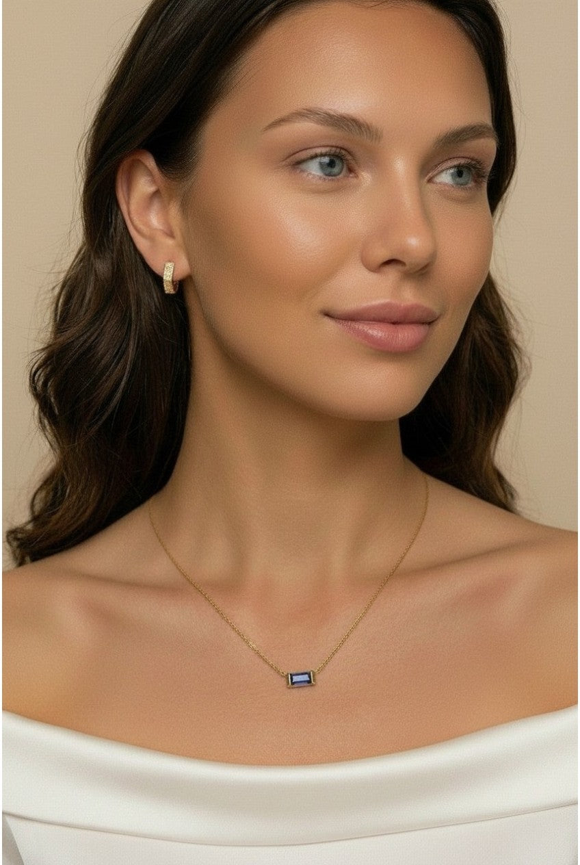 18k Gold Filled Textured Shaped Clicker Hoop Earrings