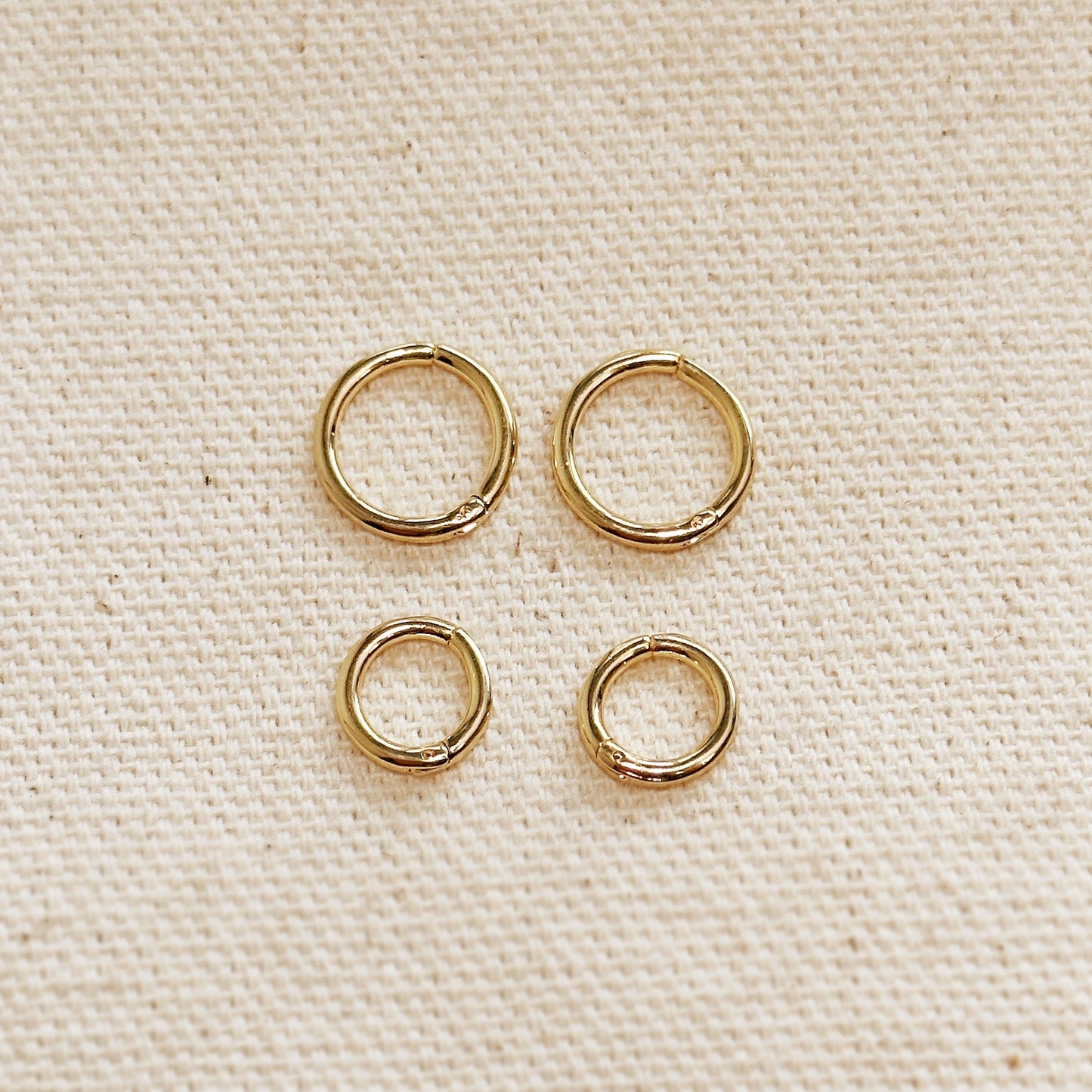 Mini Seamless Clicker Hoop Earrings - Small Hinged Hoops for Stacking