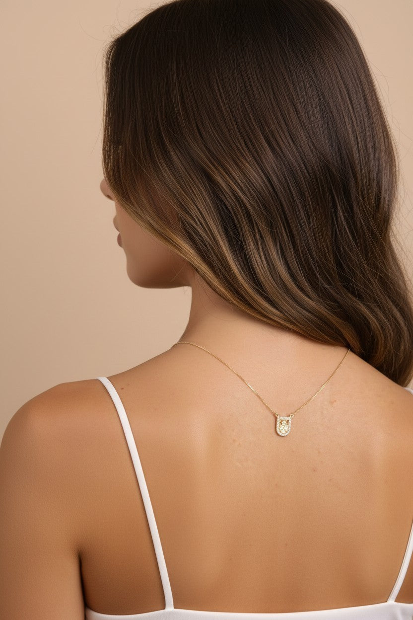 π 18k Gold Filled Scapular CZ Necklace (Escapulario) β Heart in Front. Grace Behind. Protection All Around.