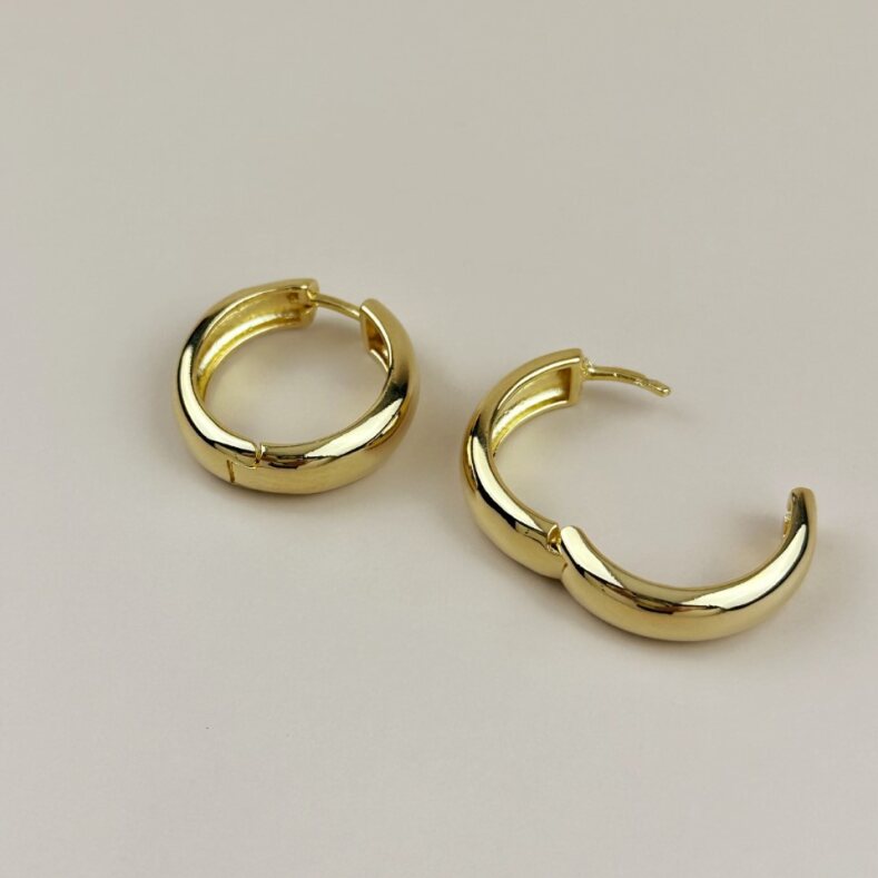 Chunky Hoop Earrings for Women - Thick Bold Statement Hoops