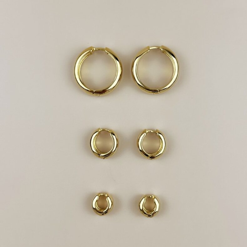 Chunky Hoop Earrings for Women - Thick Bold Statement Hoops