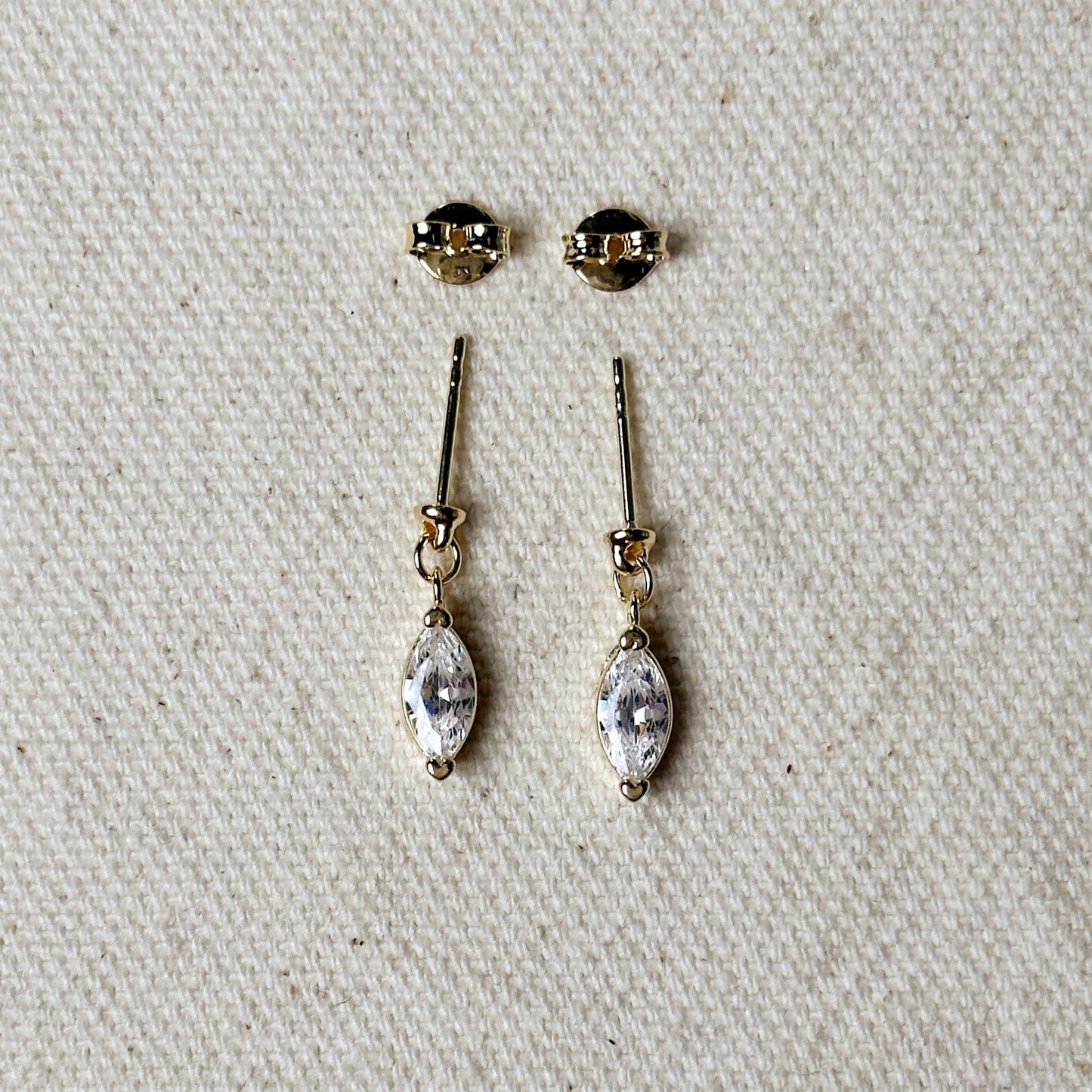 Marquise CZ Earrings - Sparkling Diamond-Look Studs for Women