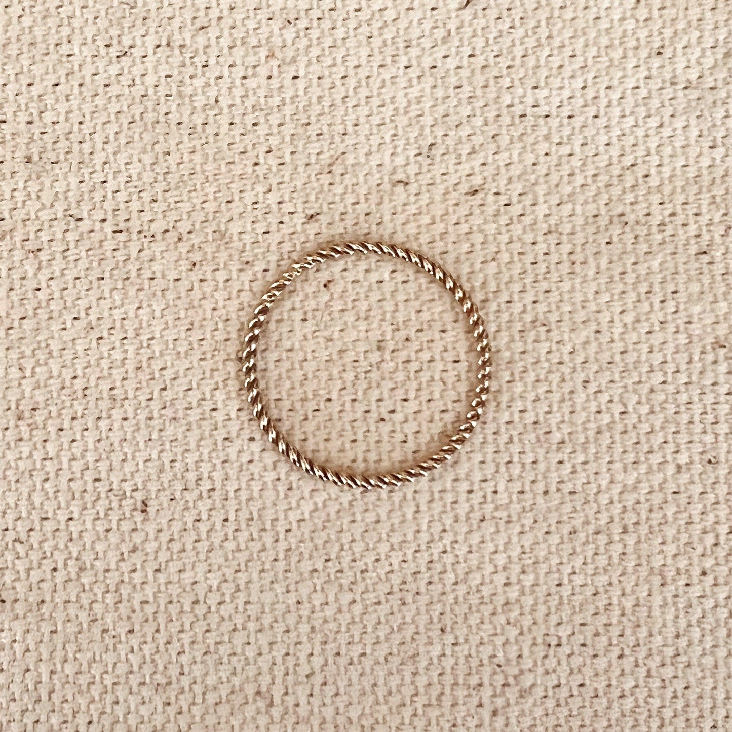 GoldFi 14k Gold Filled 1mm Twisted Stackable Ring