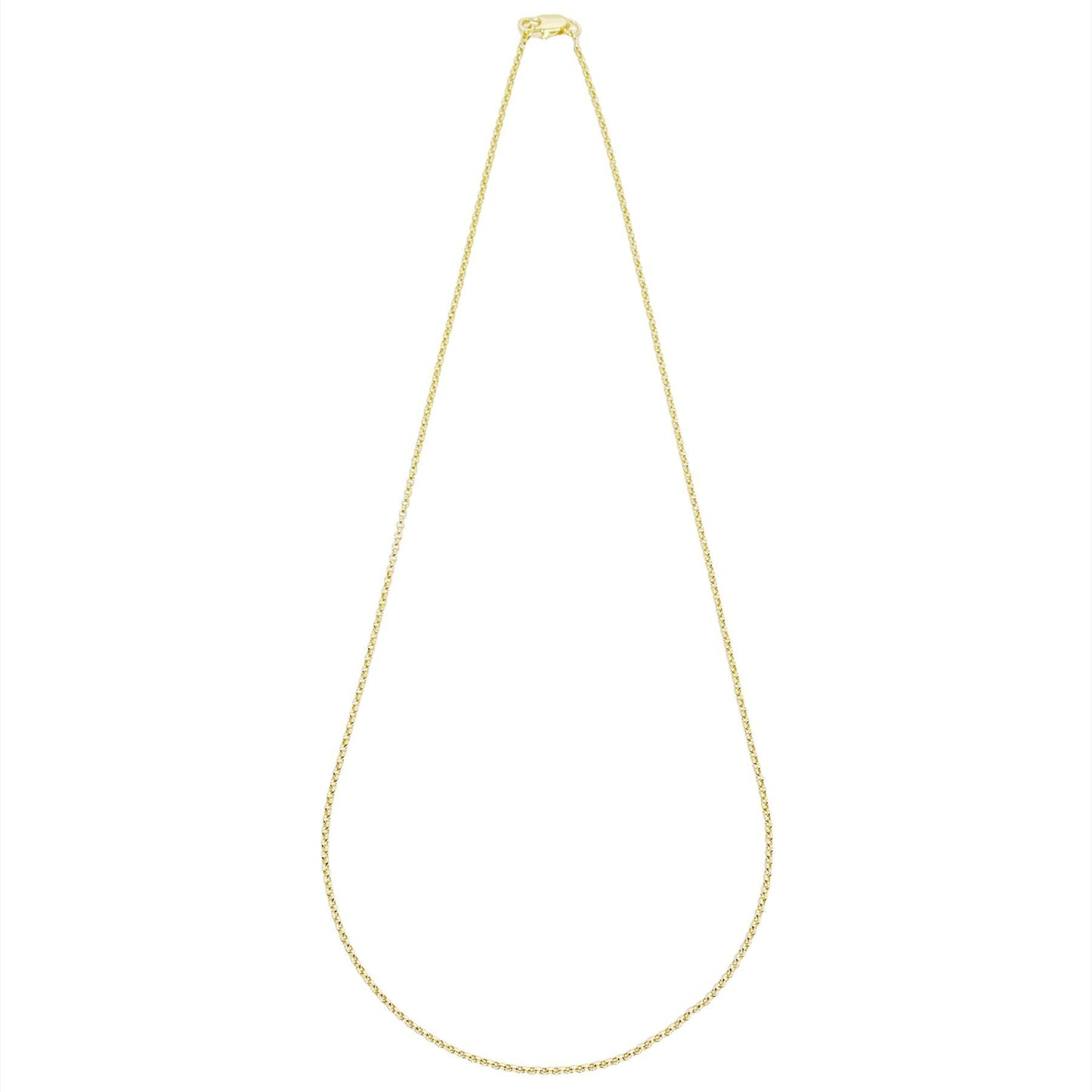 18k Gold Filled 1.5mm Rolo Chain Available in 16", 18", 20", 24"