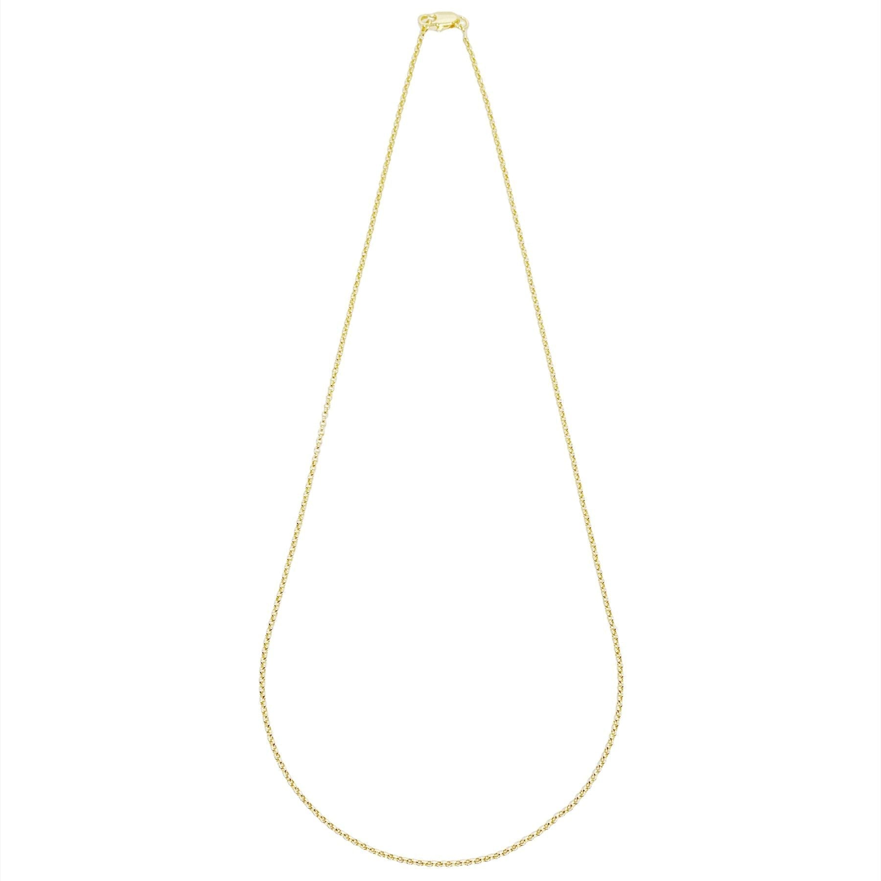 18k Gold Filled 1.5mm Rolo Chain Available in 16", 18", 20", 24"