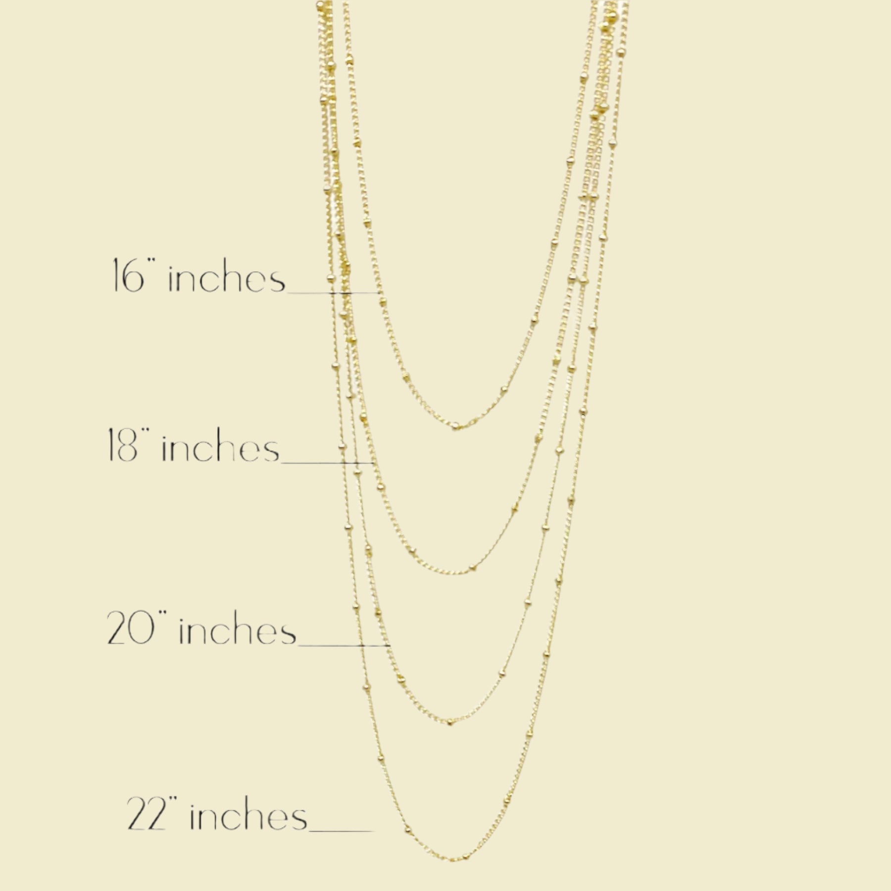 18k Gold Filled 1mm Satellite Chain Available in 16", 18", 20", 22" Length Size