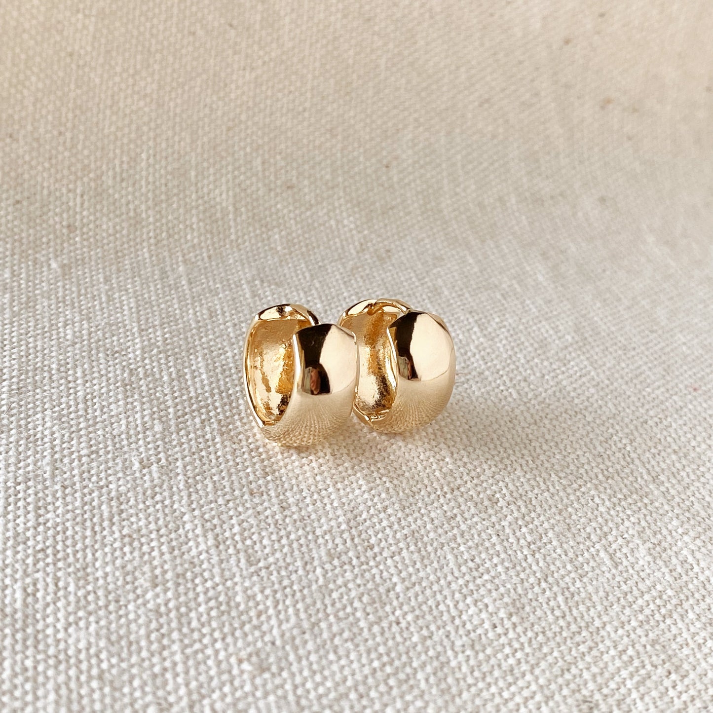 GoldFi 18k Gold Filled Chunky Clicker Earrings