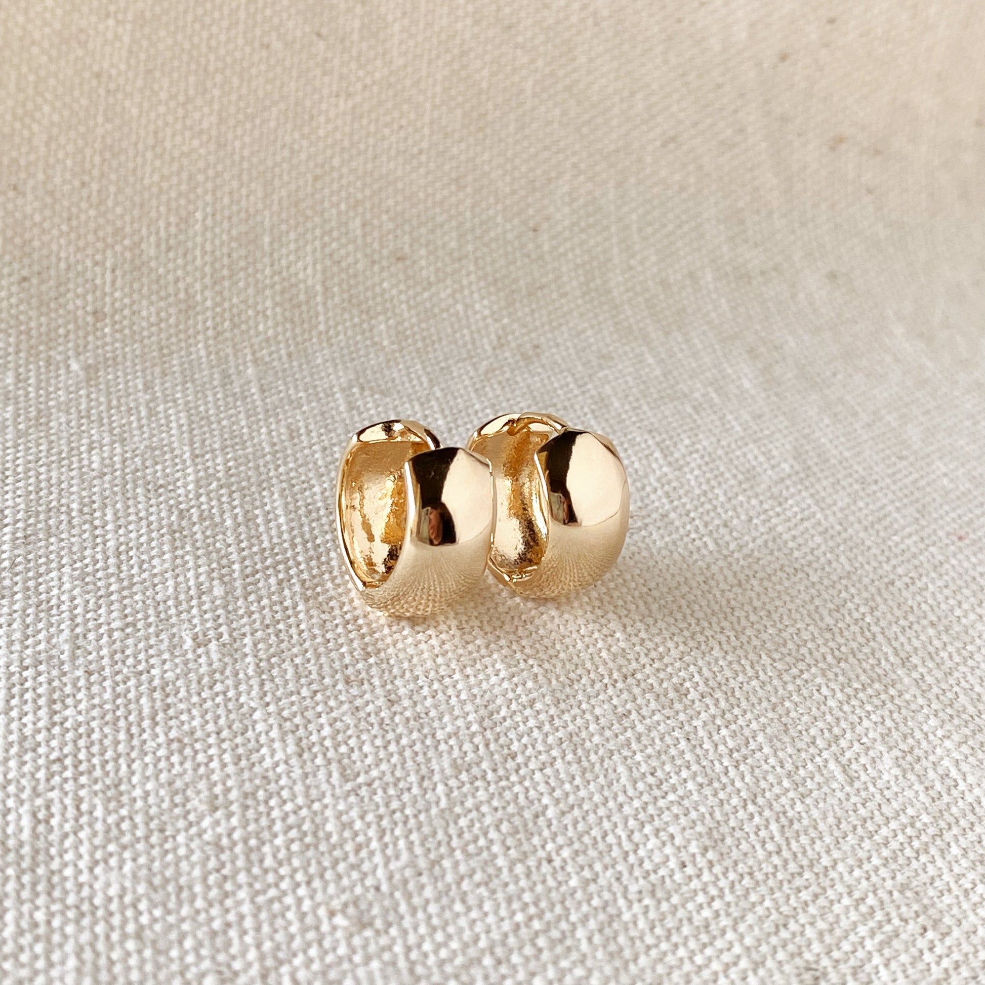GoldFi 18k Gold Filled Chunky Clicker Earrings