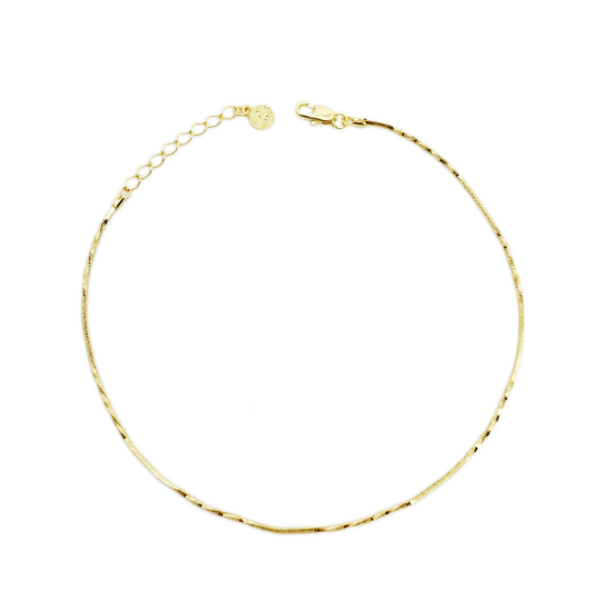 18k Gold Filled Interspersed Twisted Box Chain 1.0mm Thickness, Size Length 11", 16", 18" - Jewelry Making
