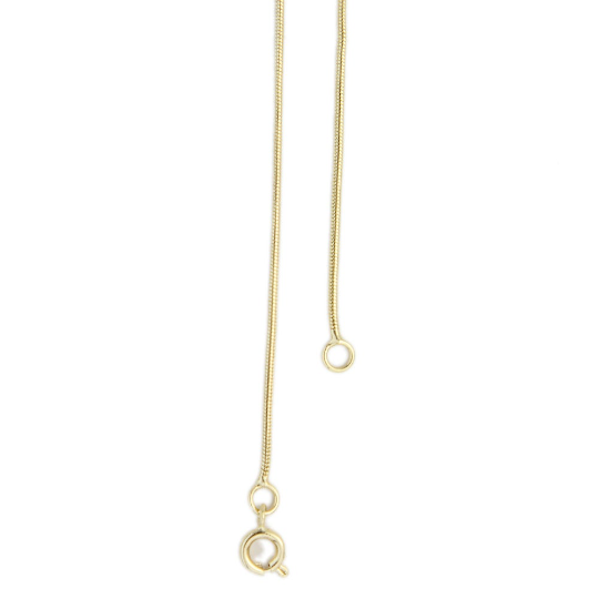 18k Gold Filled Interspersed Twisted Box Chain 1.0mm Thickness, Size Length 11", 16", 18" - Jewelry Making