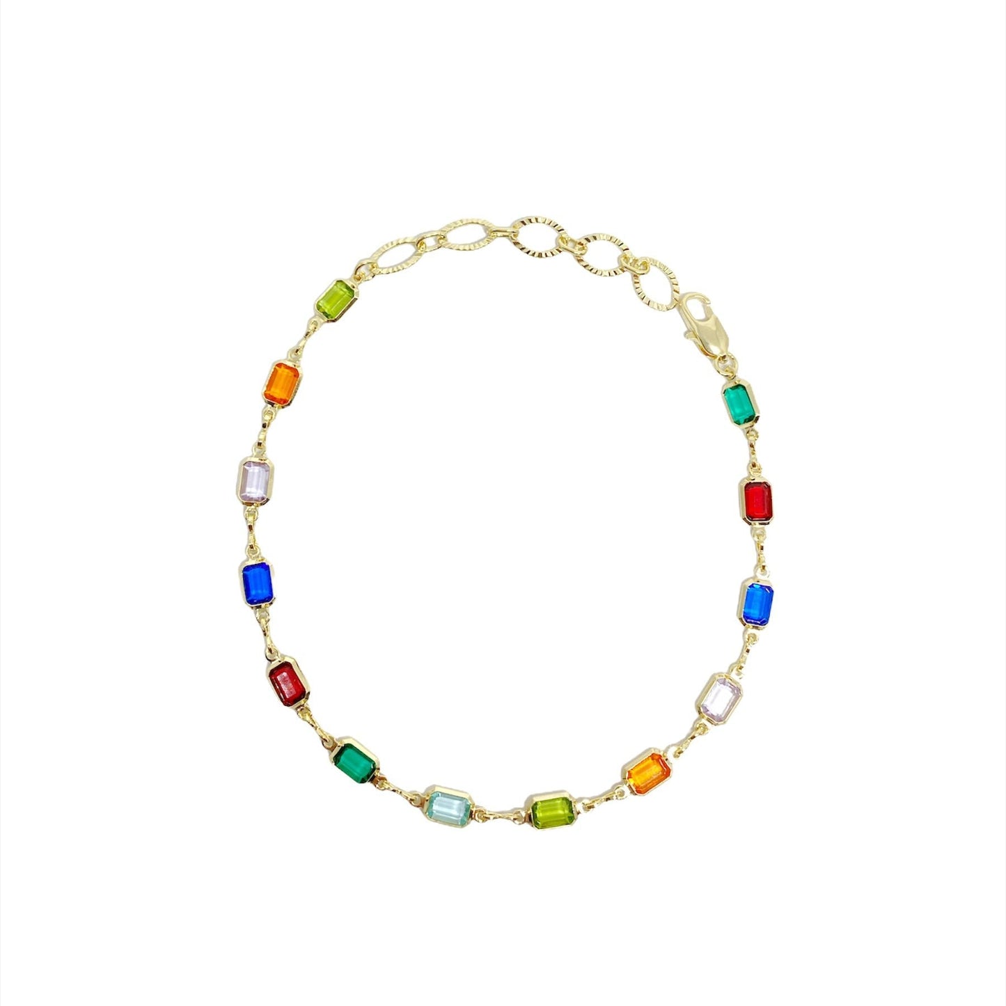 GoldFi 18k Gold Filled Multicolor Anklet For Wholesale