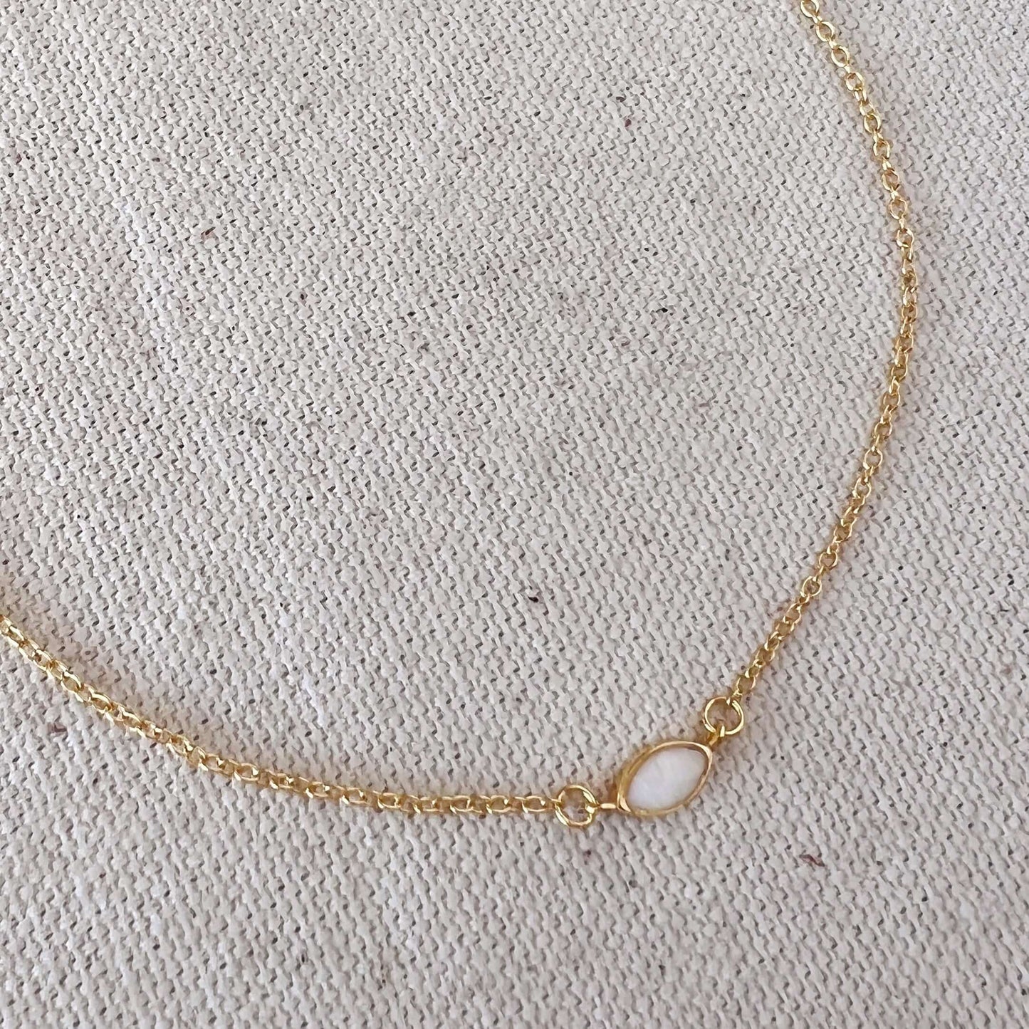 GoldFi 18k Gold Vermeil Opal Necklace
