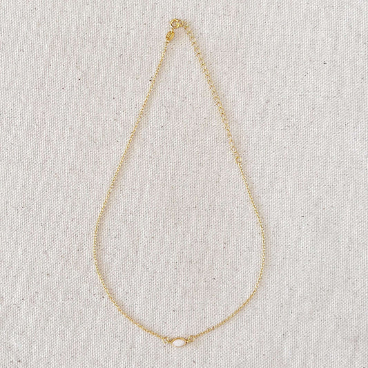 GoldFi 18k Gold Vermeil Opal Necklace