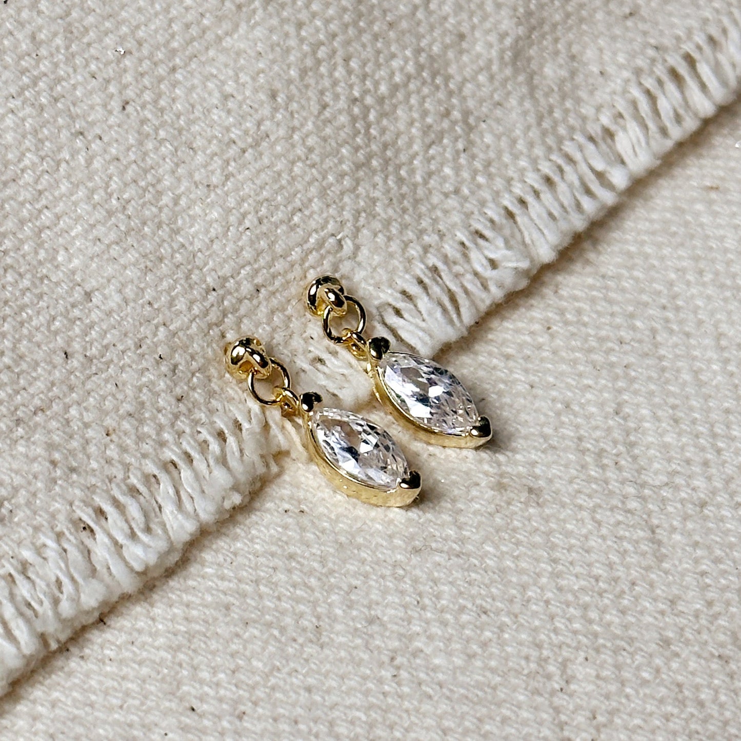 Marquise CZ Earrings - Sparkling Diamond-Look Studs for Women
