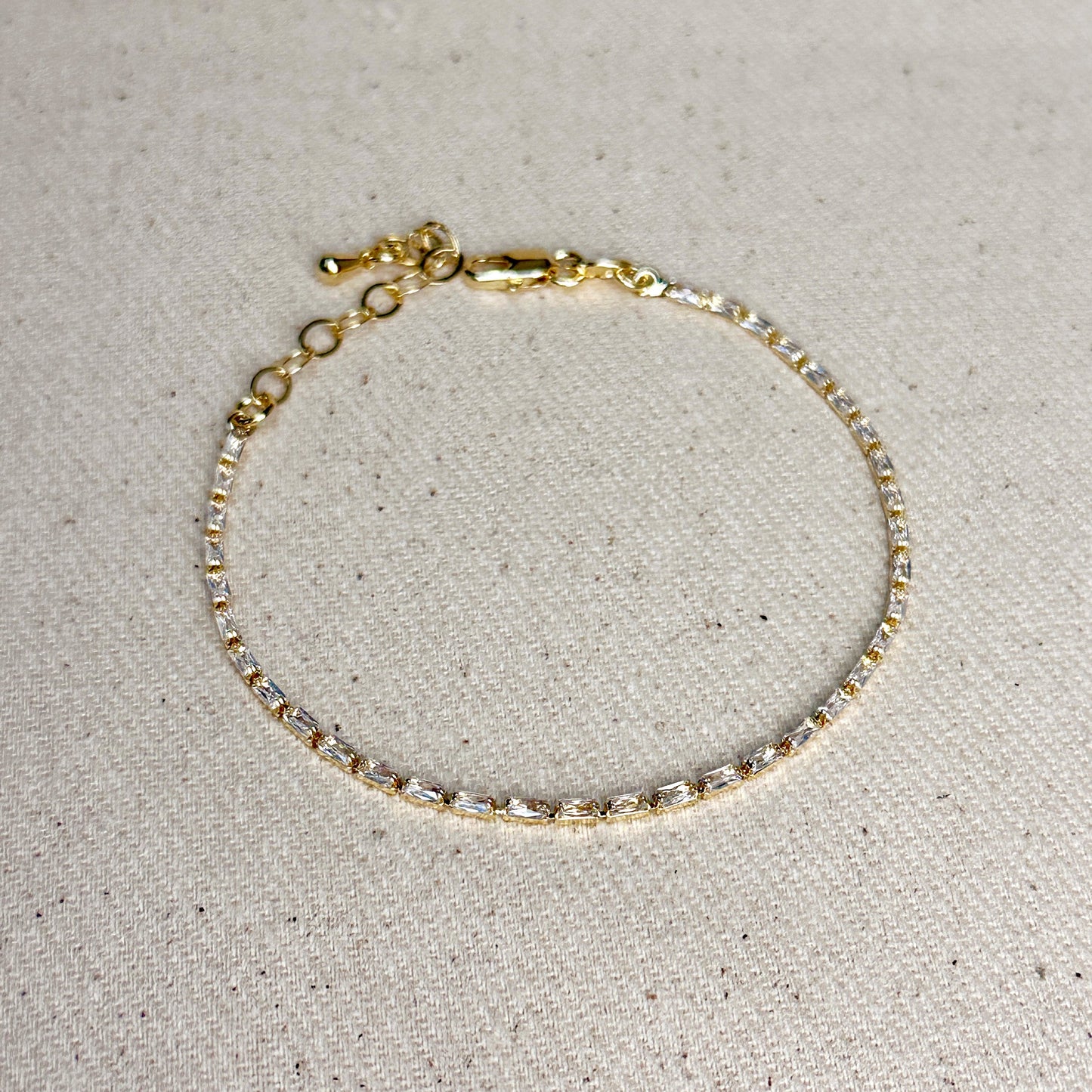 Tennis Bracelet - CZ Baguette Diamond Tennis Bracelet for Women | Luxury